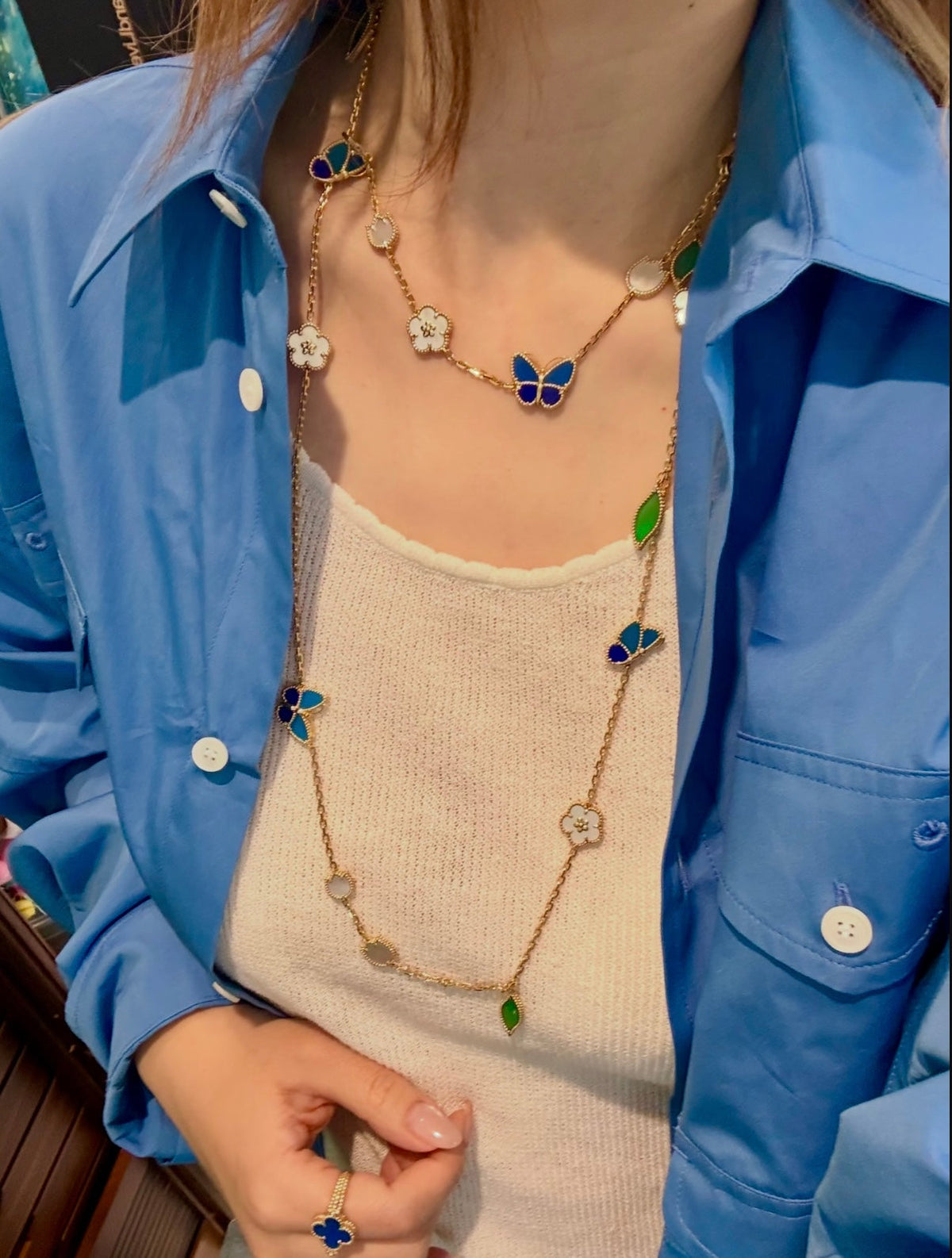 Martin Graham pendant necklace in polished metal-tone – front product view