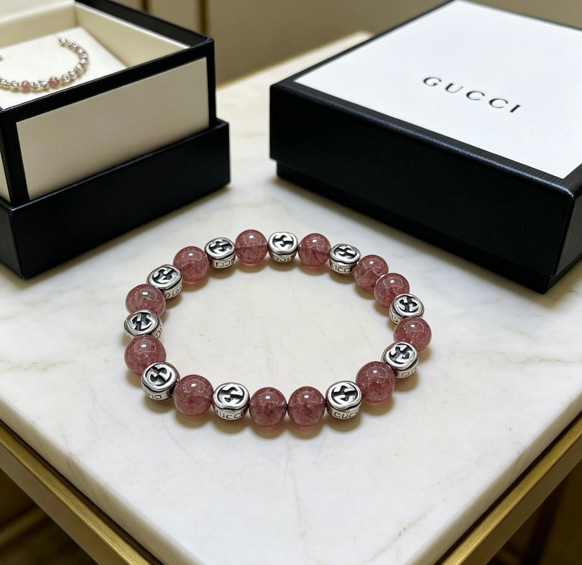 Martin Graham bracelet in polished metal-tone – close-up detail