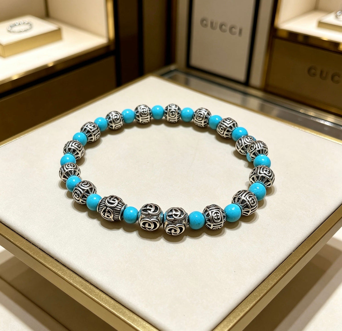 Martin Graham bracelet in polished metal-tone – front product view