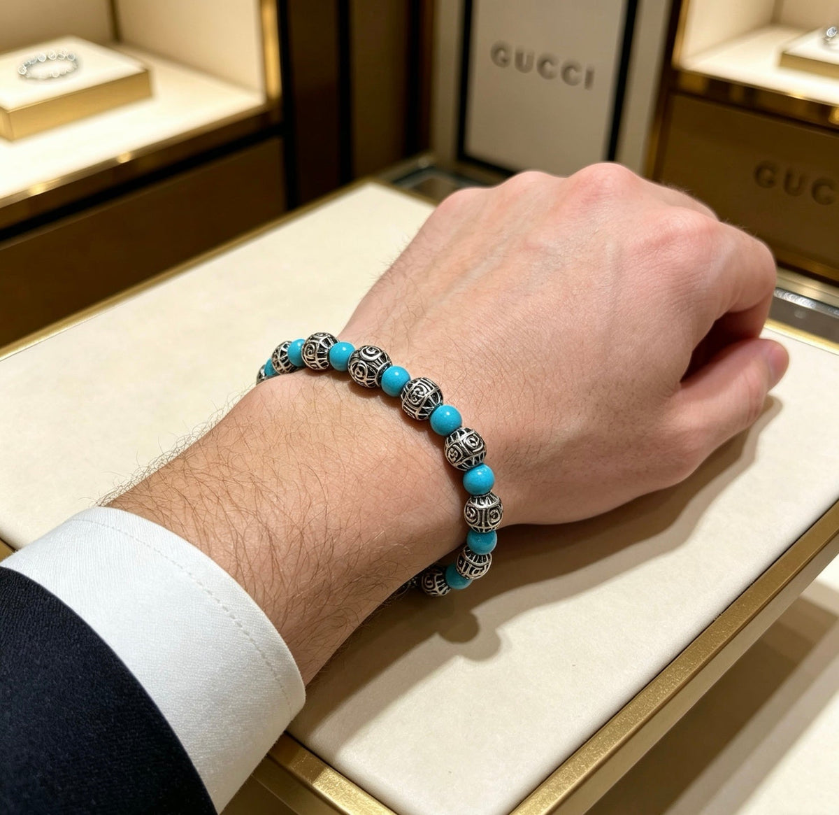 Martin Graham bracelet in polished metal-tone – detail view