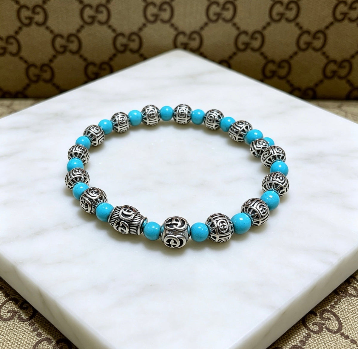 Martin Graham bracelet in polished metal-tone – close-up detail
