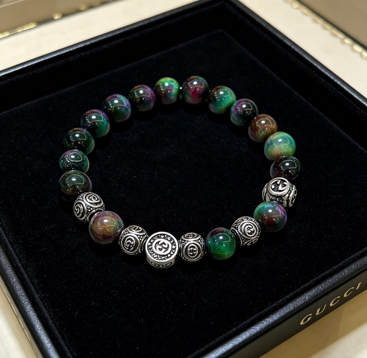 Martin Graham bracelet in polished metal-tone – side detail