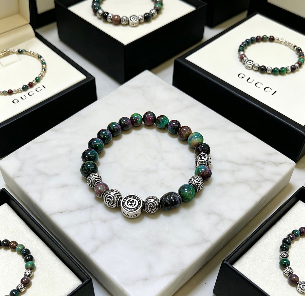 Martin Graham bracelet in polished metal-tone – front product view