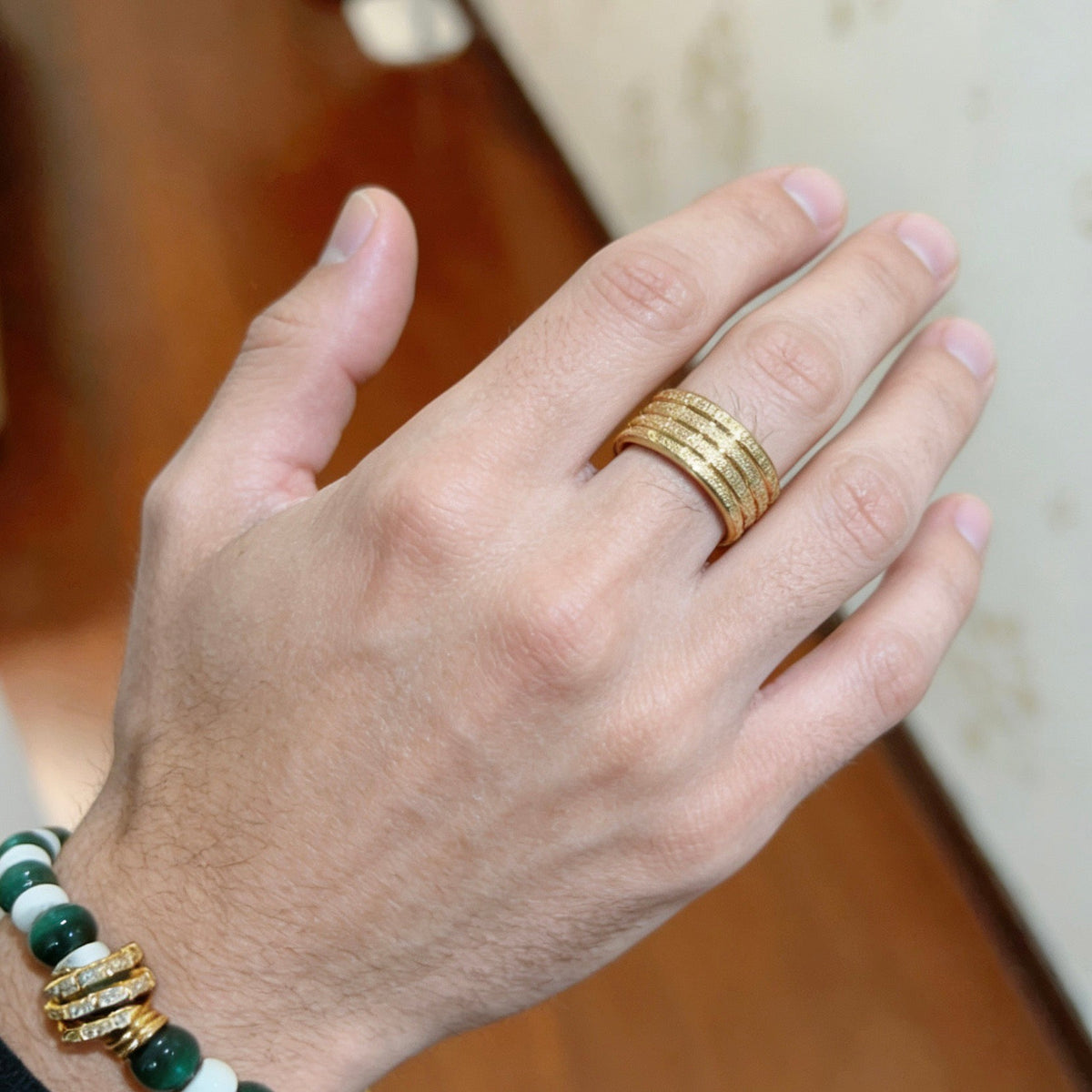 Martin Graham ring in polished metal-tone – front product view