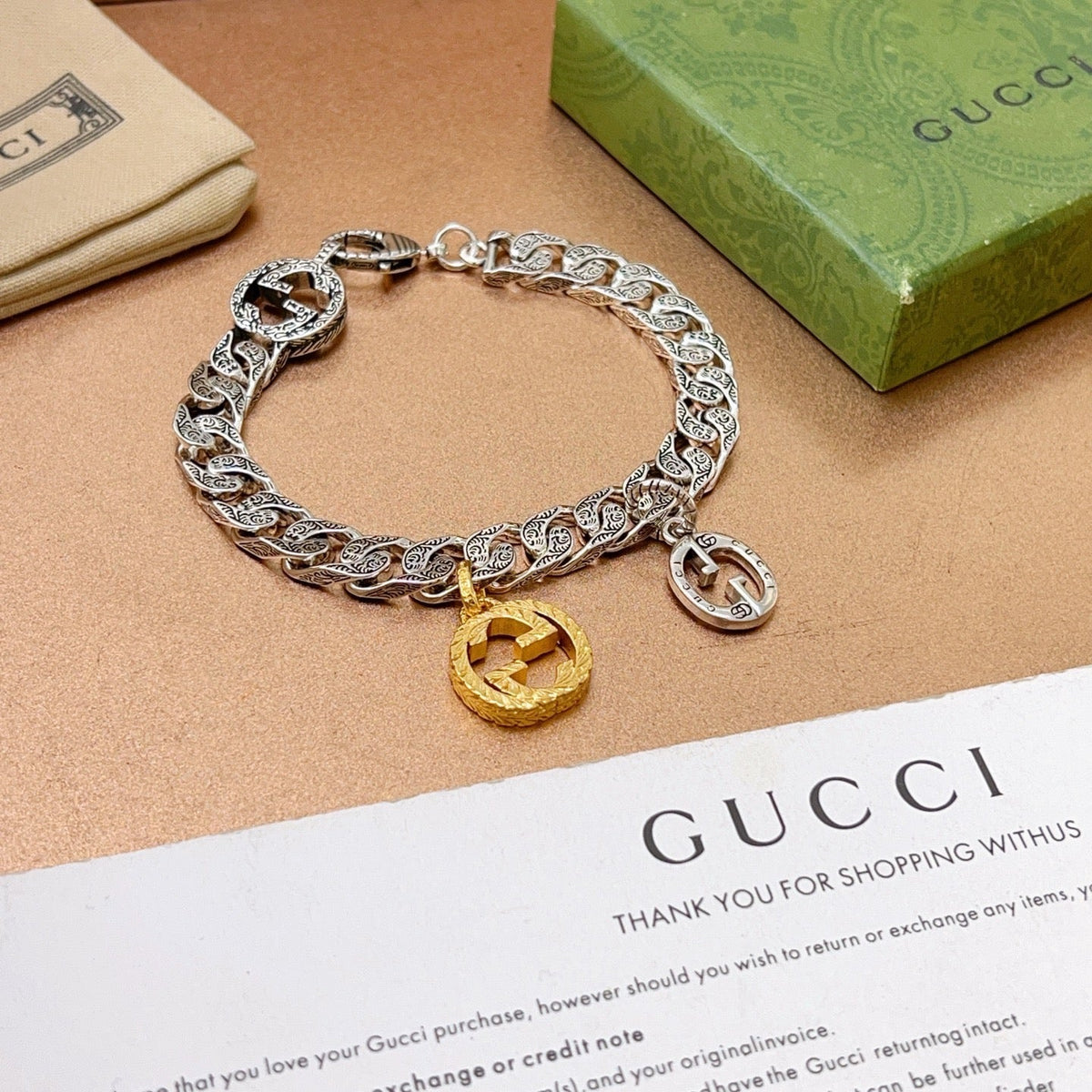 Martin Graham bracelet in polished metal-tone – main product view