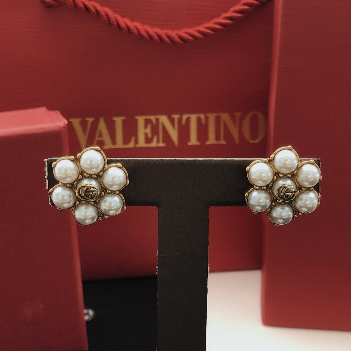 Martin Graham stud earrings in polished metal-tone – main product view