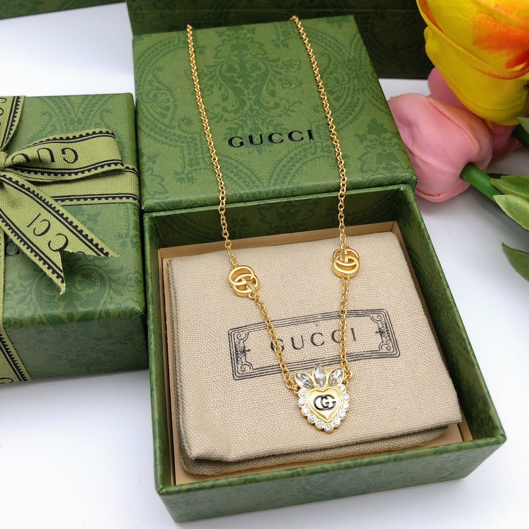 Martin Graham pendant necklace in polished metal-tone – front product view