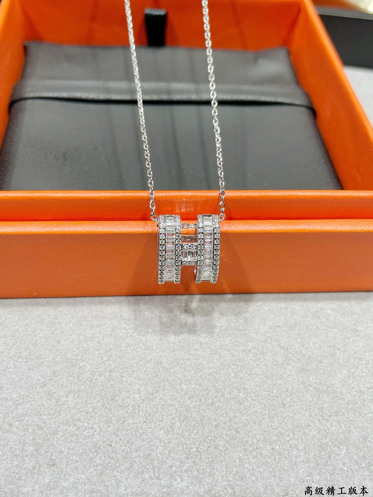 Martin Graham pendant necklace in polished metal-tone – main product view