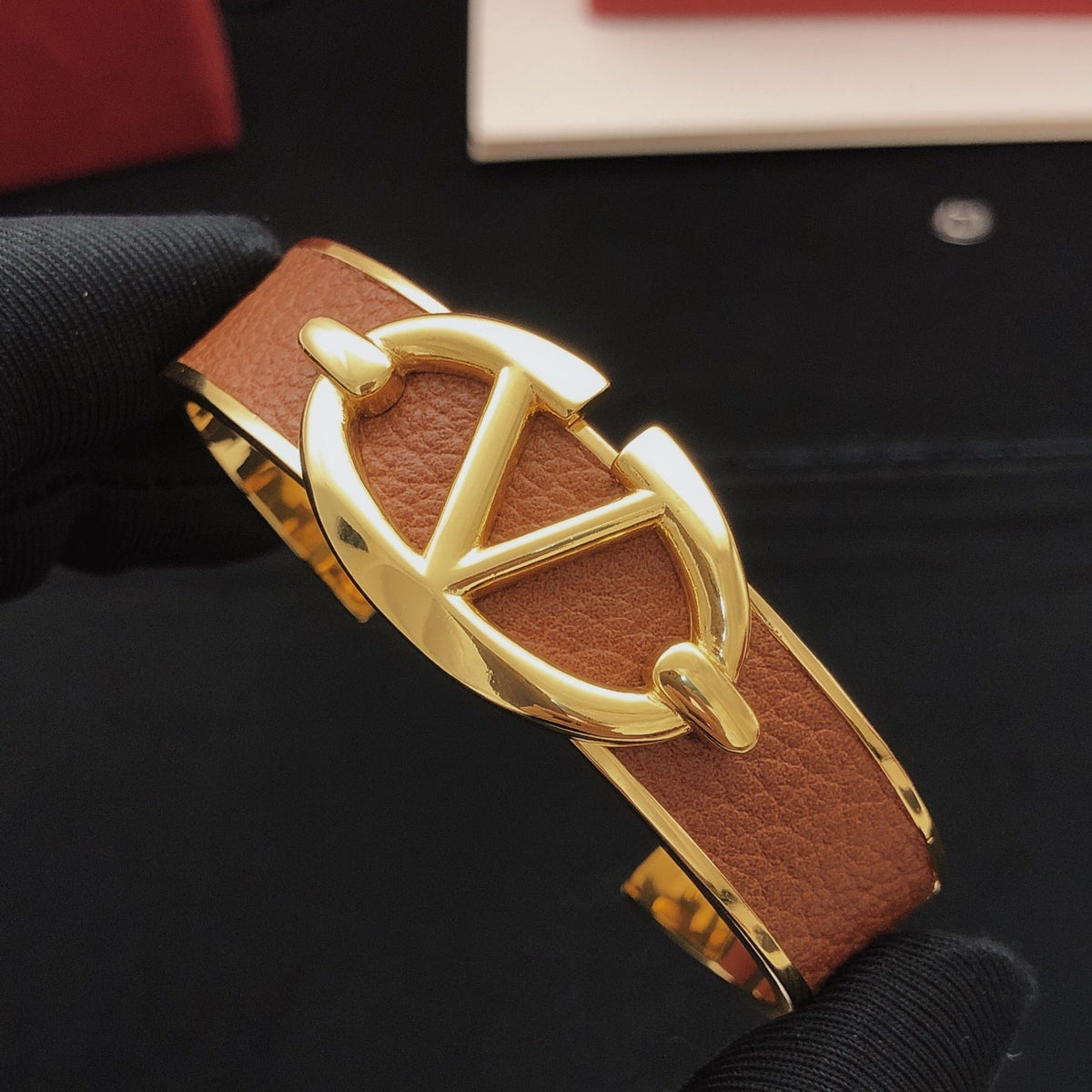 Martin Graham cuff bracelet in polished metal-tone – main product view
