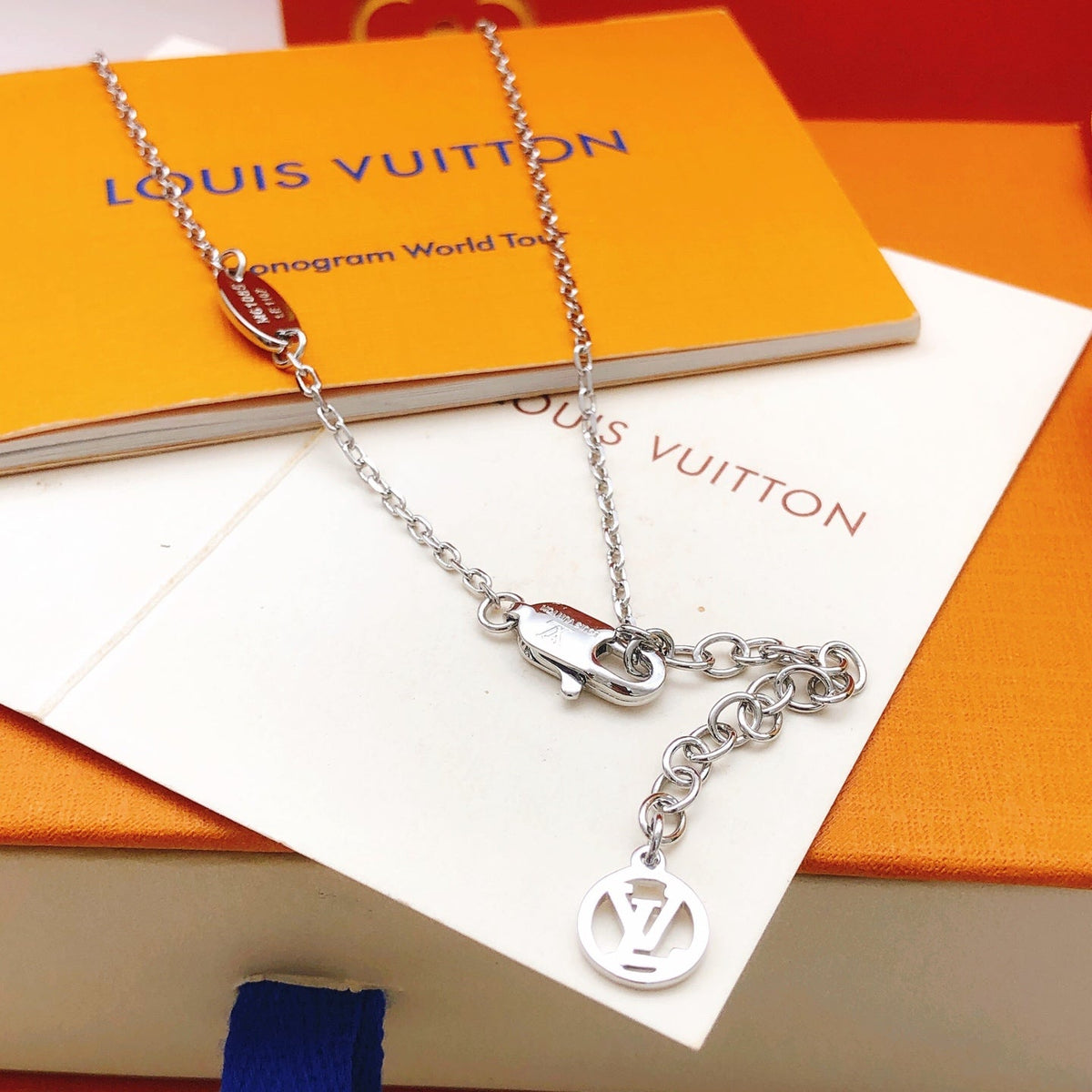 Martin Graham pendant necklace in polished metal-tone – front product view