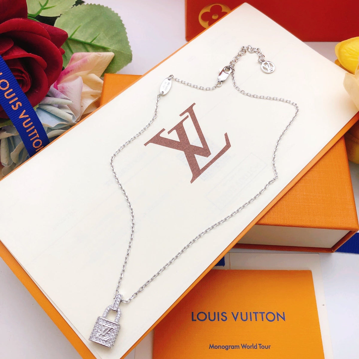 Martin Graham pendant necklace in polished metal-tone – side detail