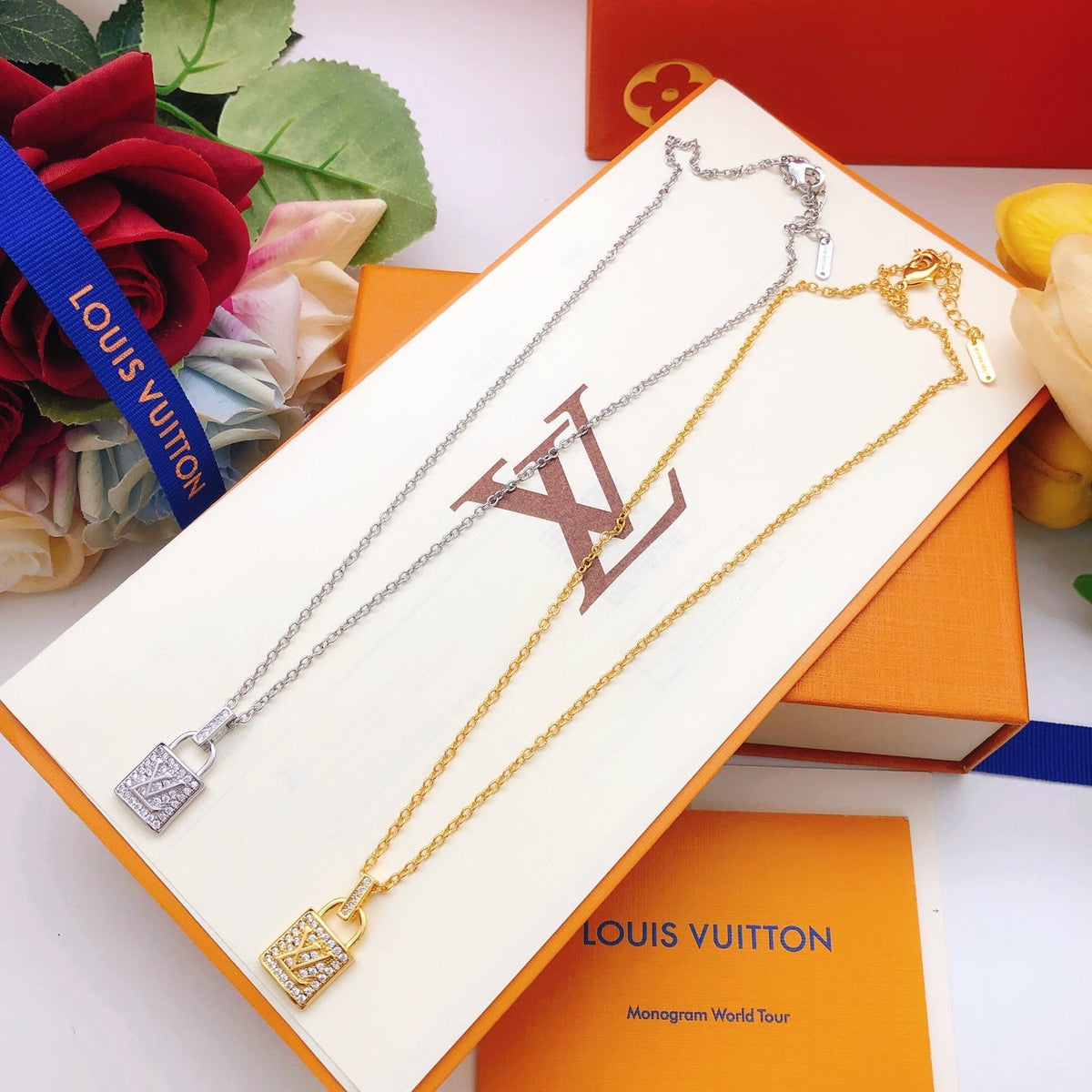 Martin Graham pendant necklace in polished metal-tone – styled product view