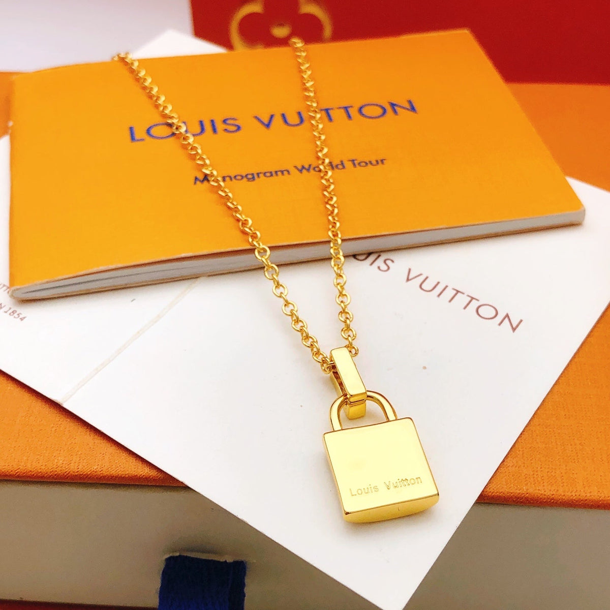 Martin Graham pendant necklace in polished metal-tone – front product view