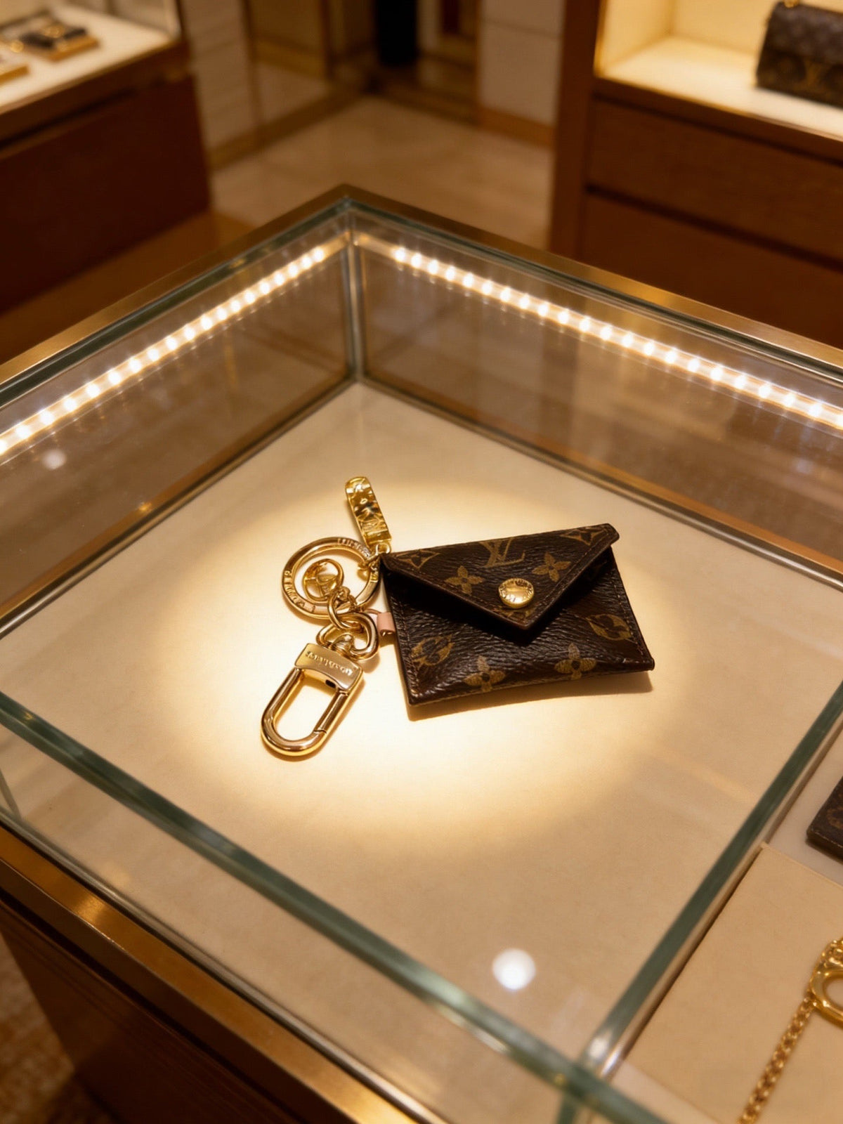 Martin Graham keychain in polished metal-tone – front product view