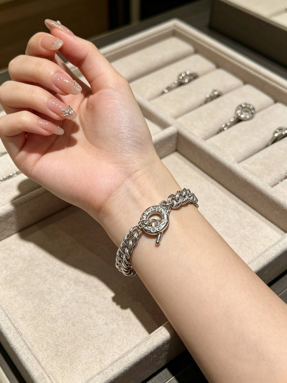 Martin Graham bracelet in polished metal-tone – main product view