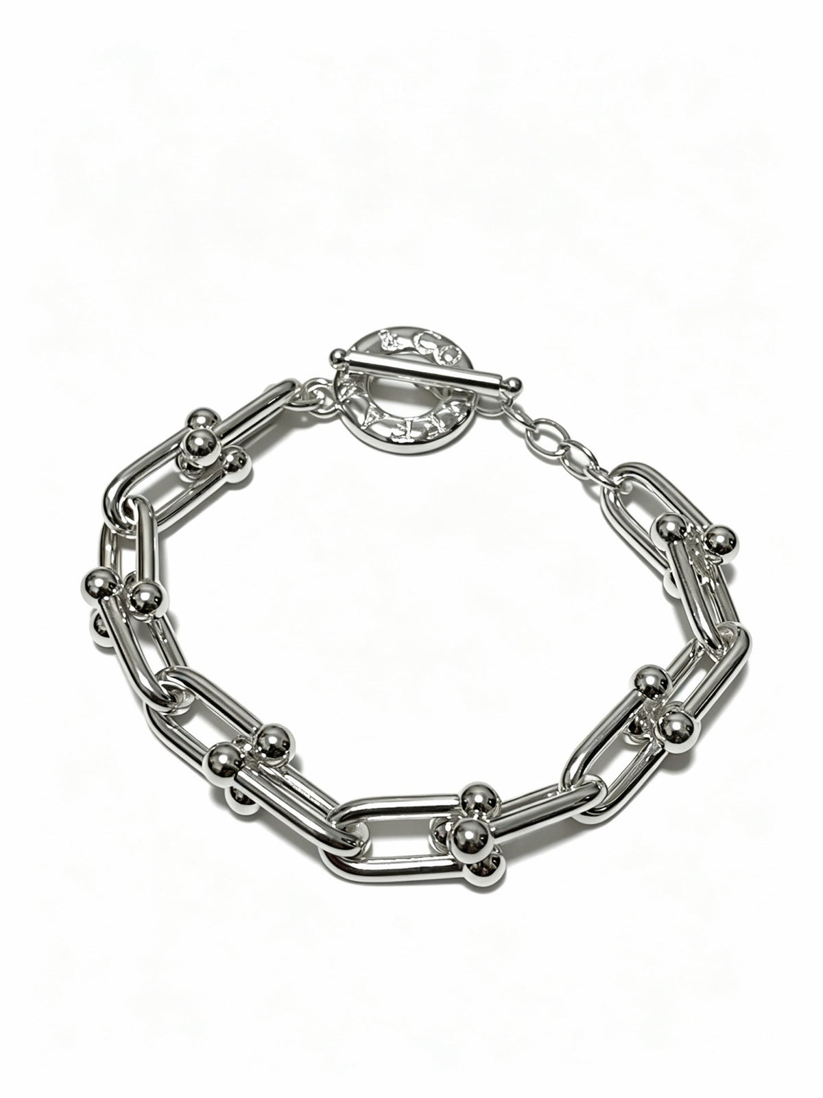 Martin Graham bracelet in polished metal-tone – detail view