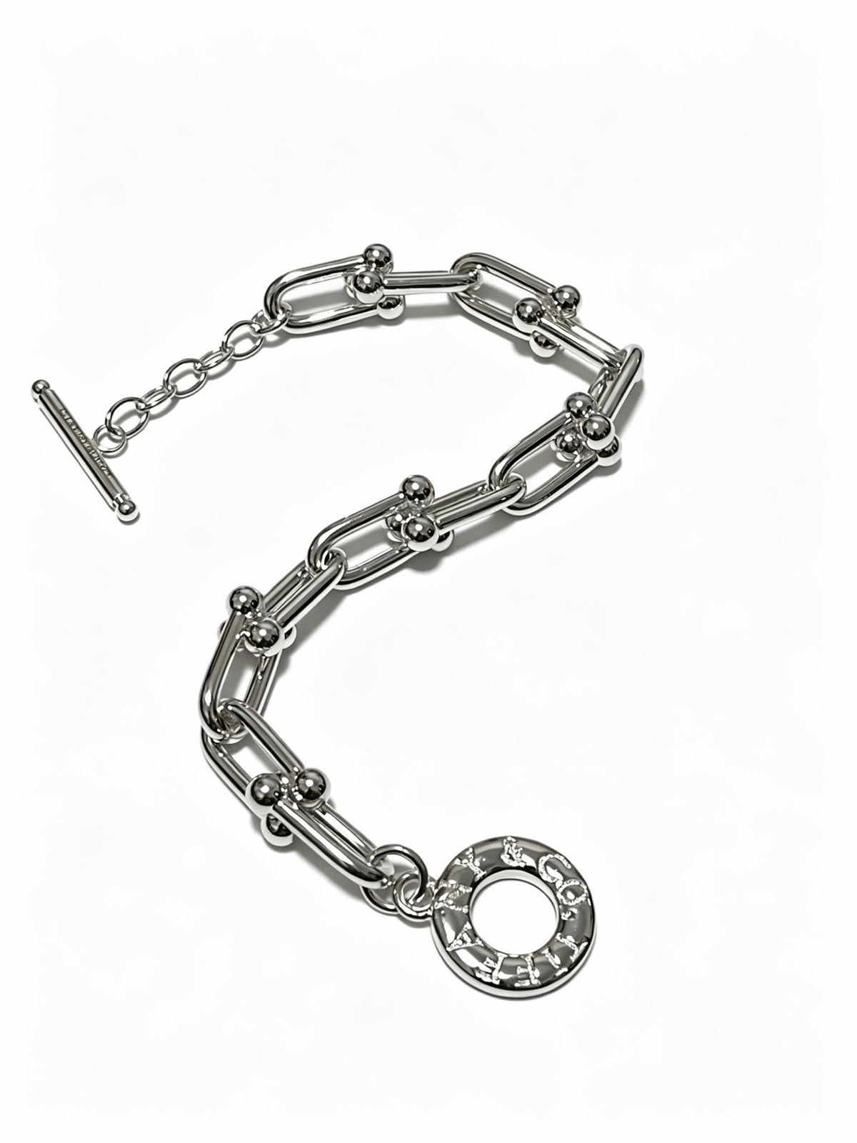 Martin Graham bracelet in polished metal-tone – front product view
