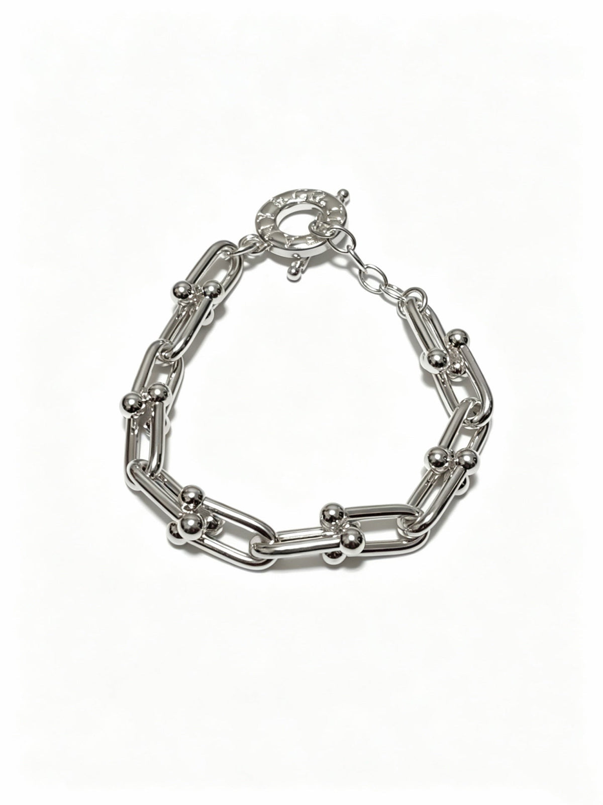 Martin Graham bracelet in polished metal-tone – side detail