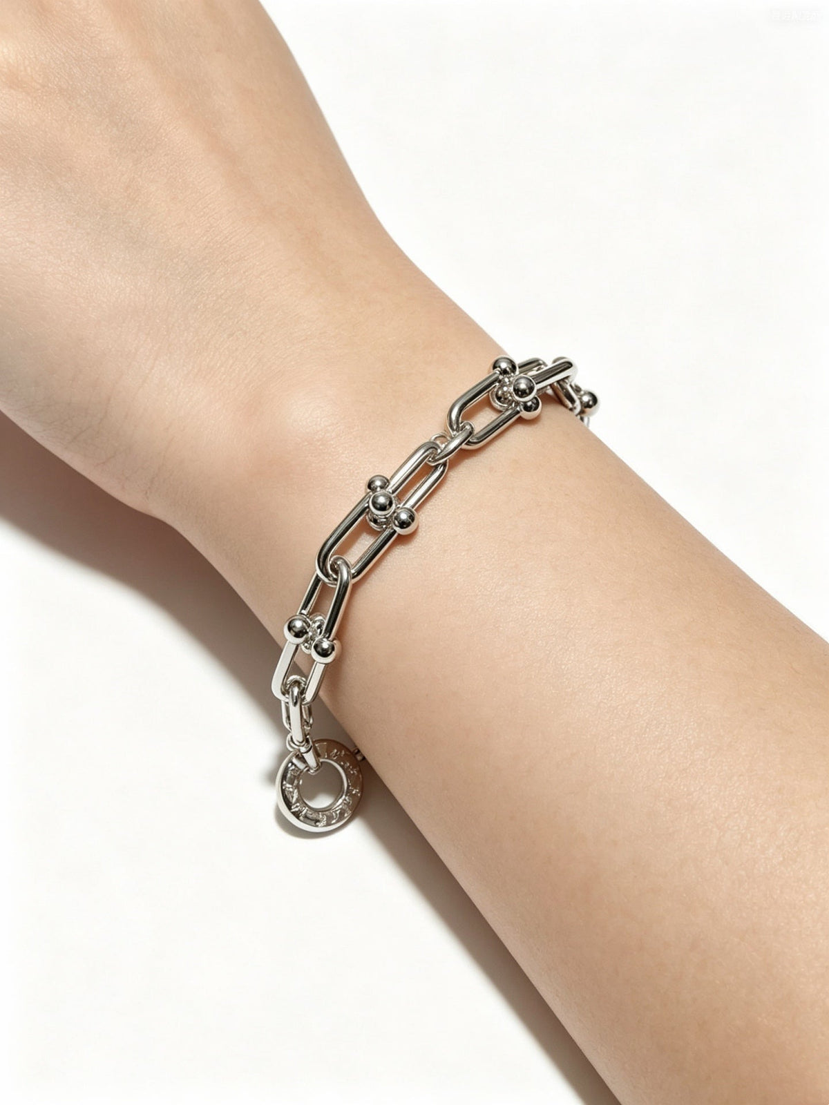 Martin Graham bracelet in polished metal-tone – styled product view