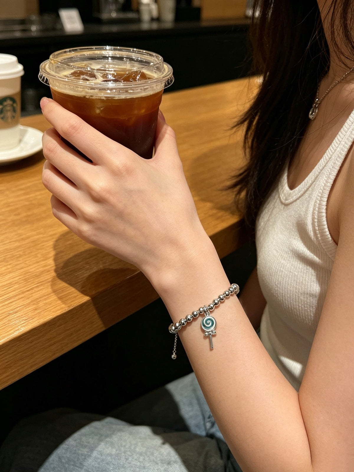 Martin Graham bracelet in polished metal-tone – side detail