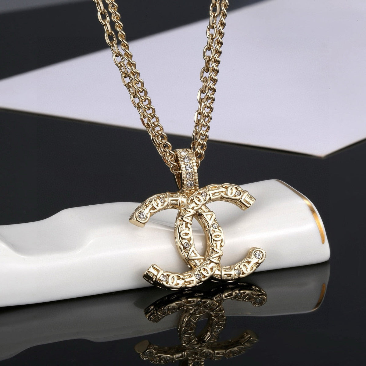 Martin Graham ring in polished metal-tone – styled product view