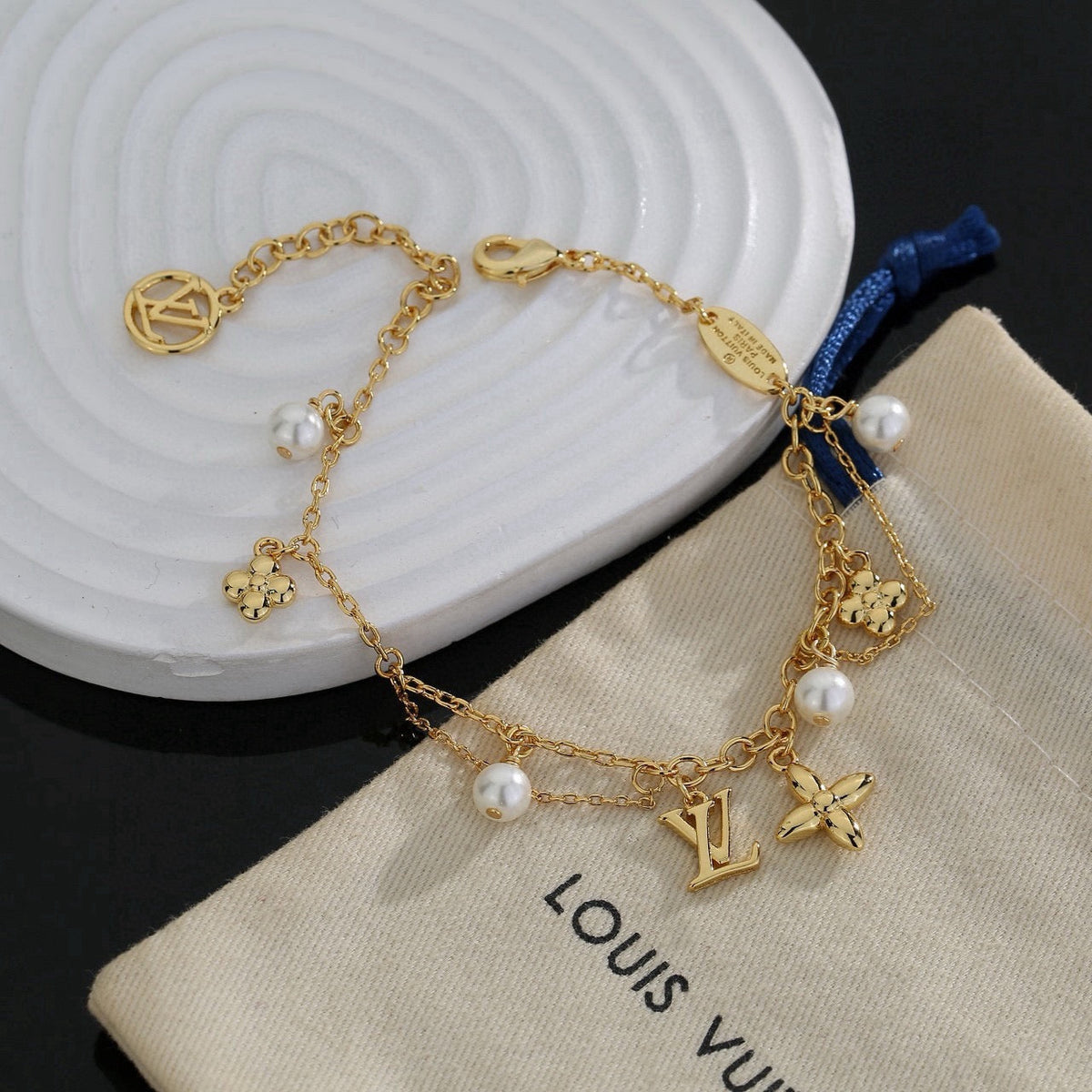 Martin Graham bracelet in polished metal-tone – front product view