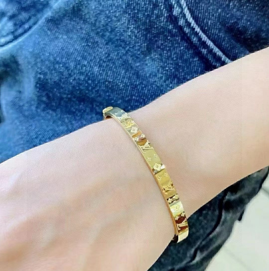Martin Graham bangle in polished metal-tone – main product view