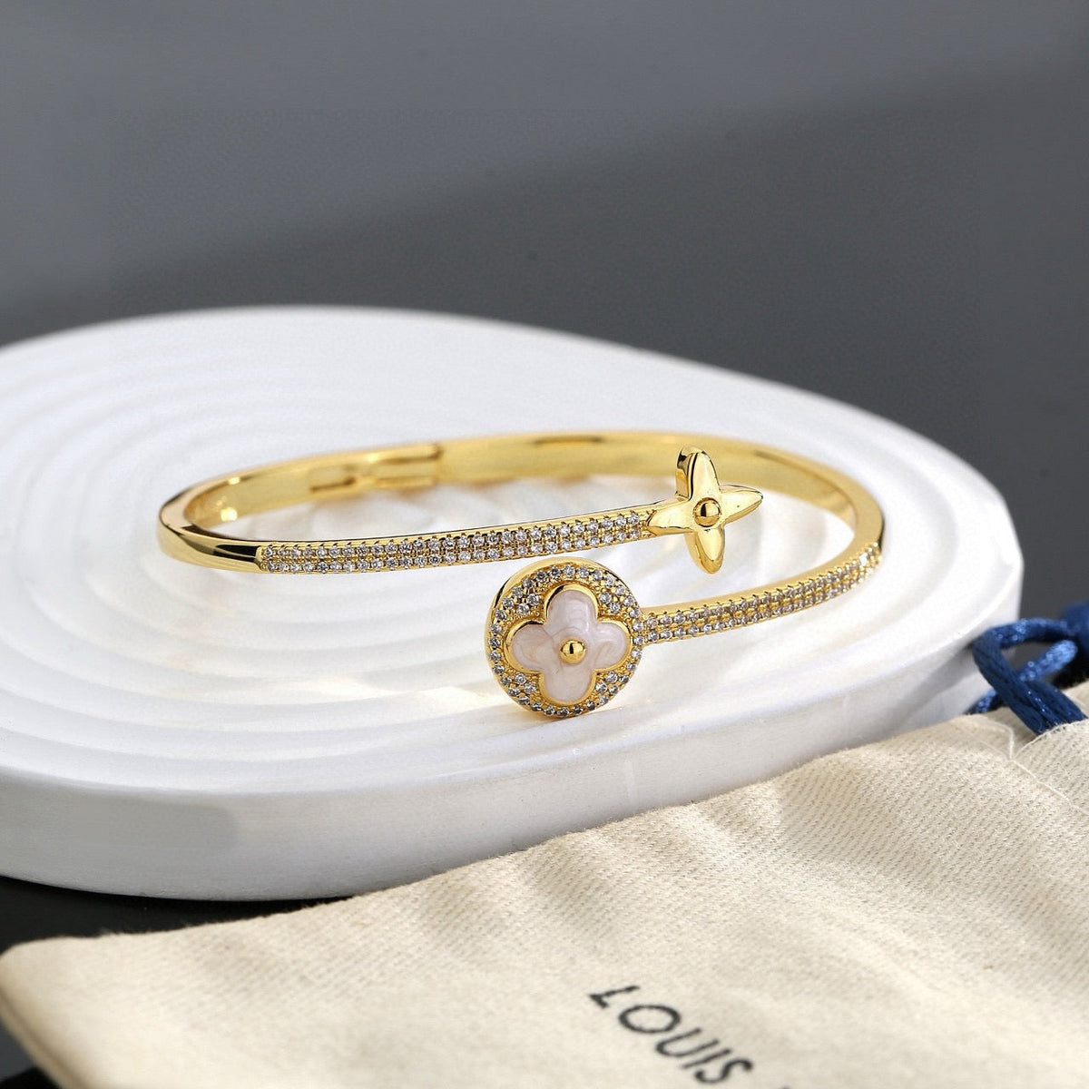 Martin Graham bangle in polished metal-tone – main product view