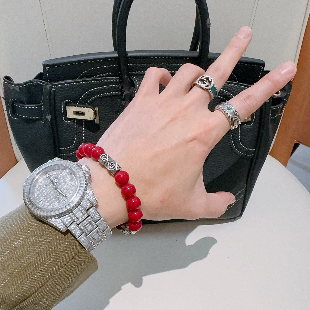 Martin Graham bracelet in polished metal-tone – styled product view