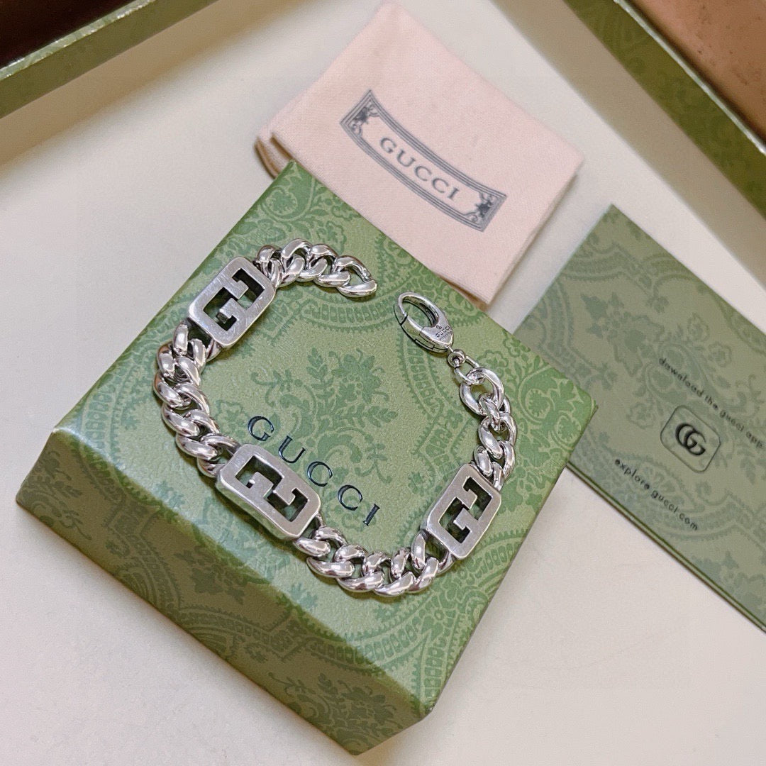 Martin Graham bracelet in polished metal-tone – front product view