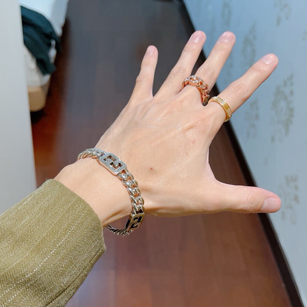 Martin Graham bracelet in polished metal-tone – styled product view