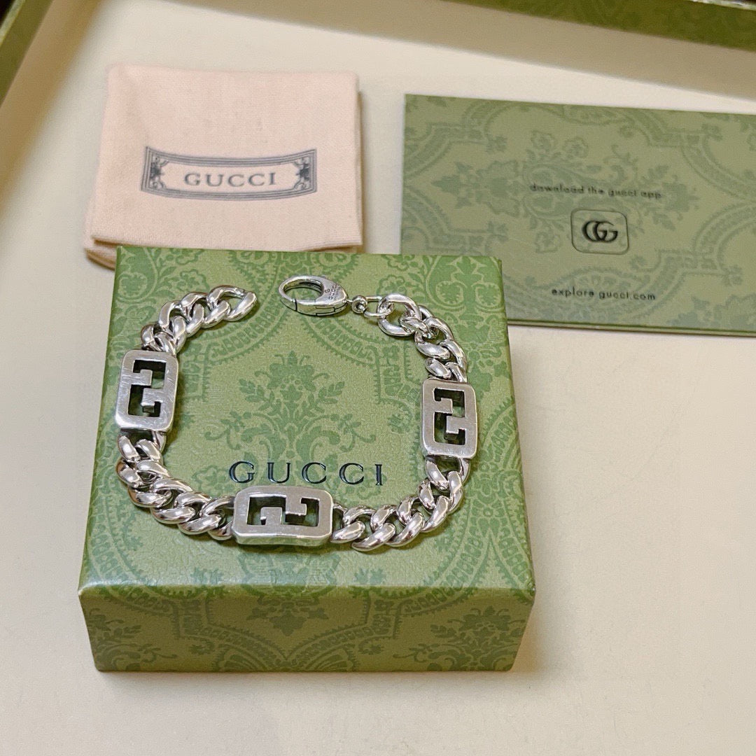 Martin Graham bracelet in polished metal-tone – front product view
