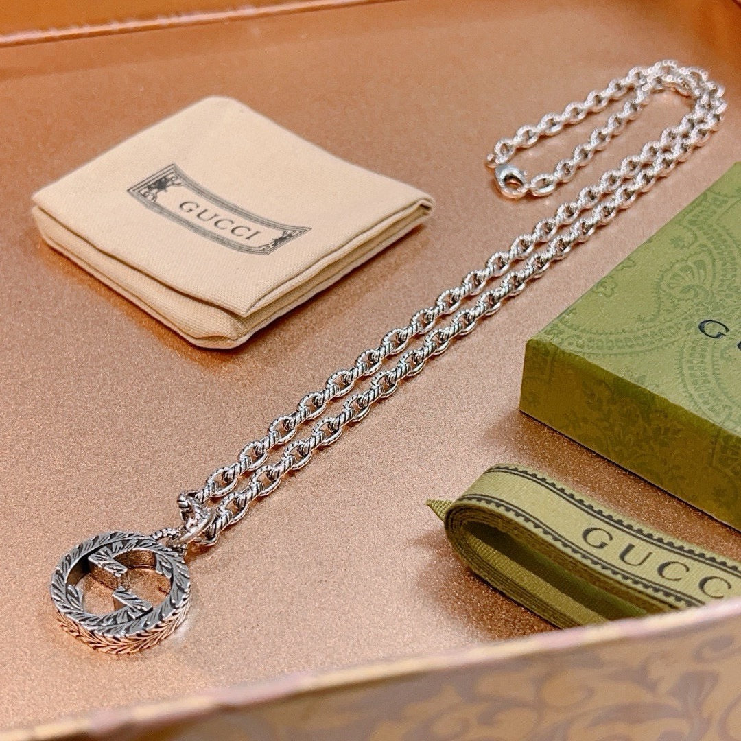 Martin Graham pendant necklace in polished metal-tone – main product view