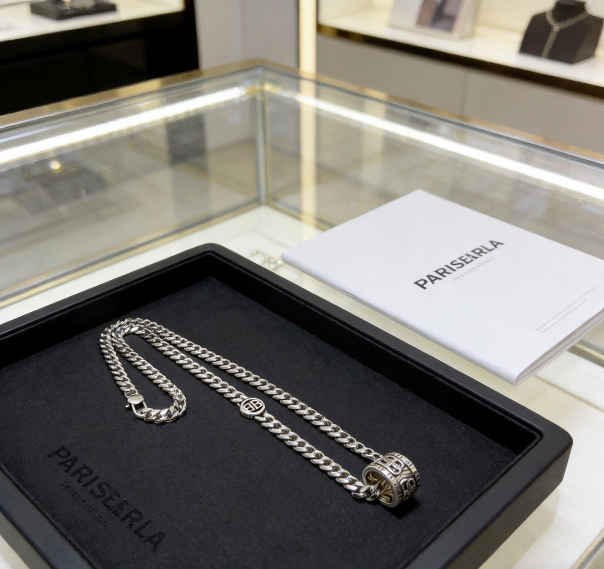 Martin Graham pendant necklace in polished metal-tone – main product view