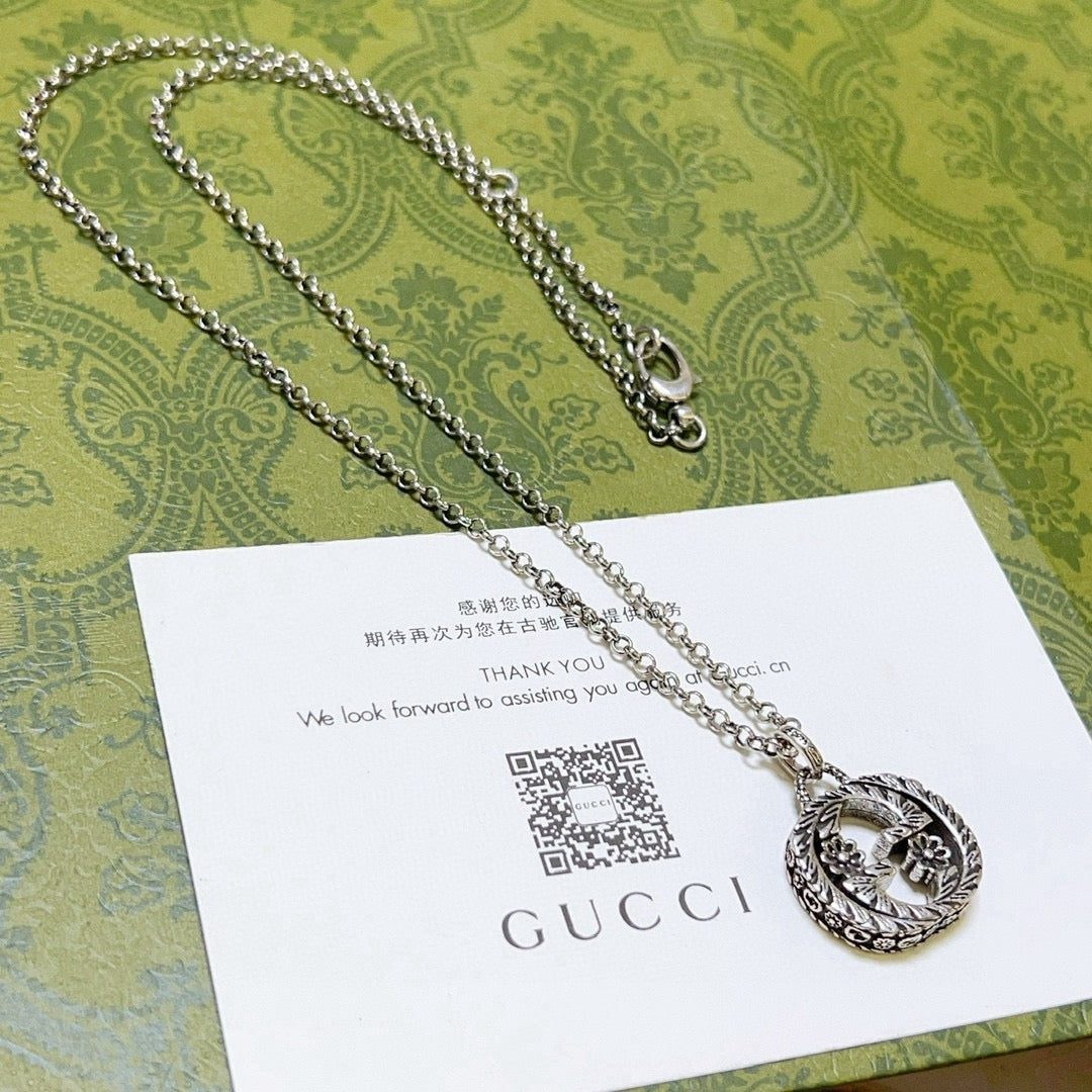 Martin Graham pendant necklace in polished metal-tone – main product view