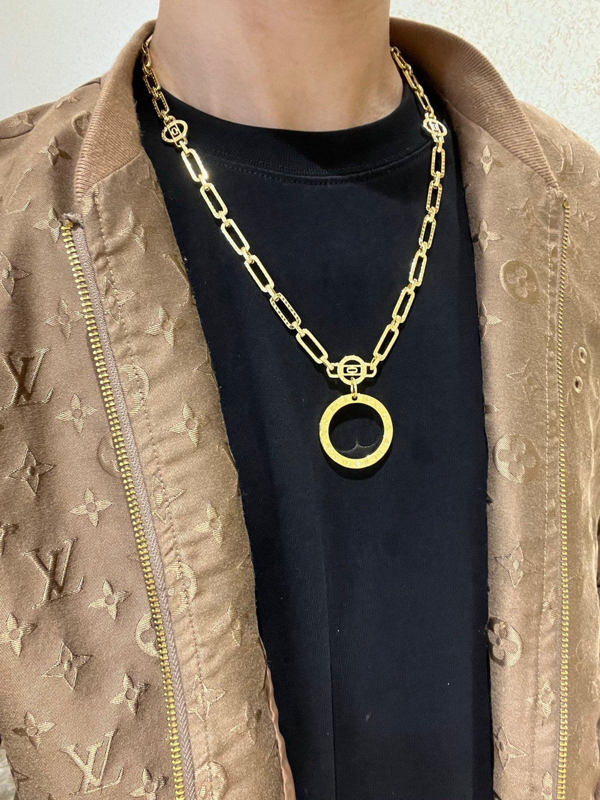 Martin Graham ring in polished metal-tone – styled product view