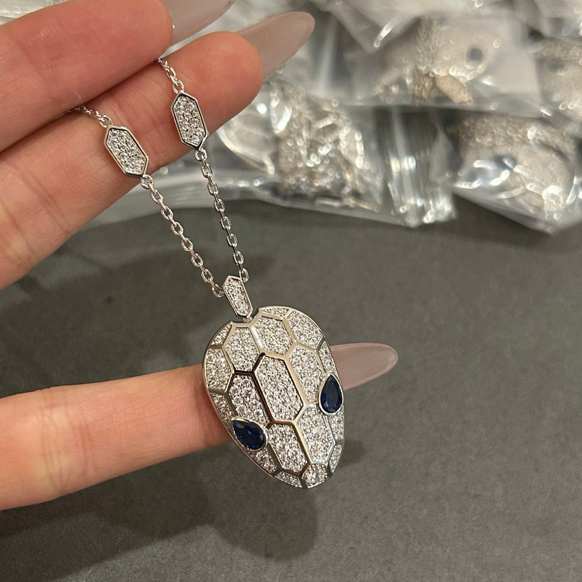 Martin Graham pendant necklace in polished metal-tone – main product view