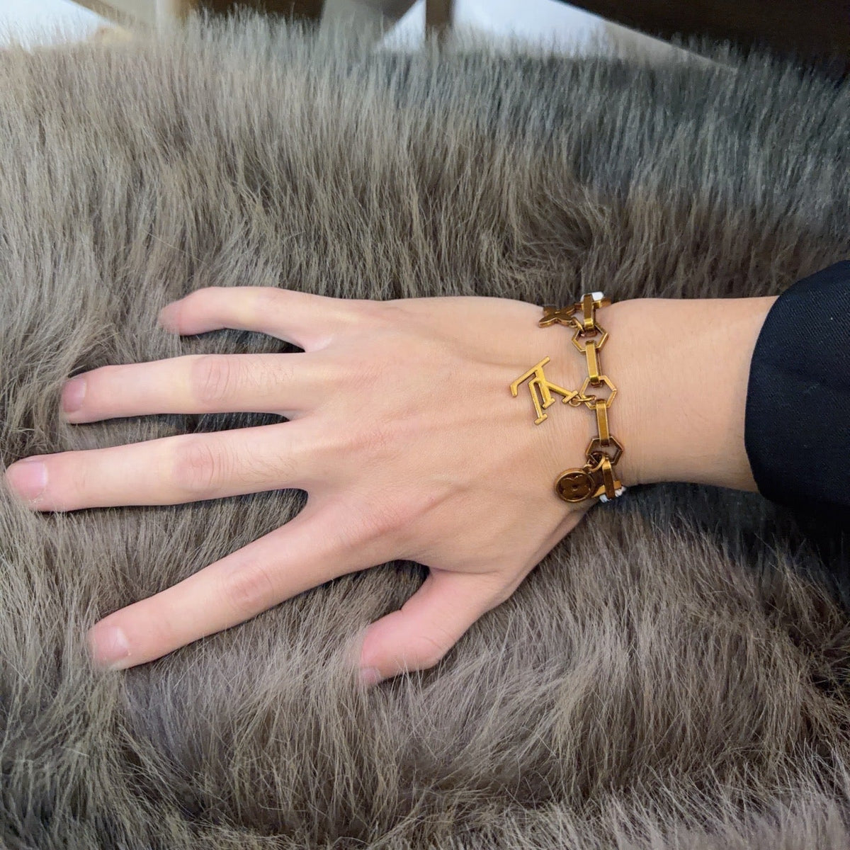 Martin Graham bracelet in polished metal-tone – styled product view