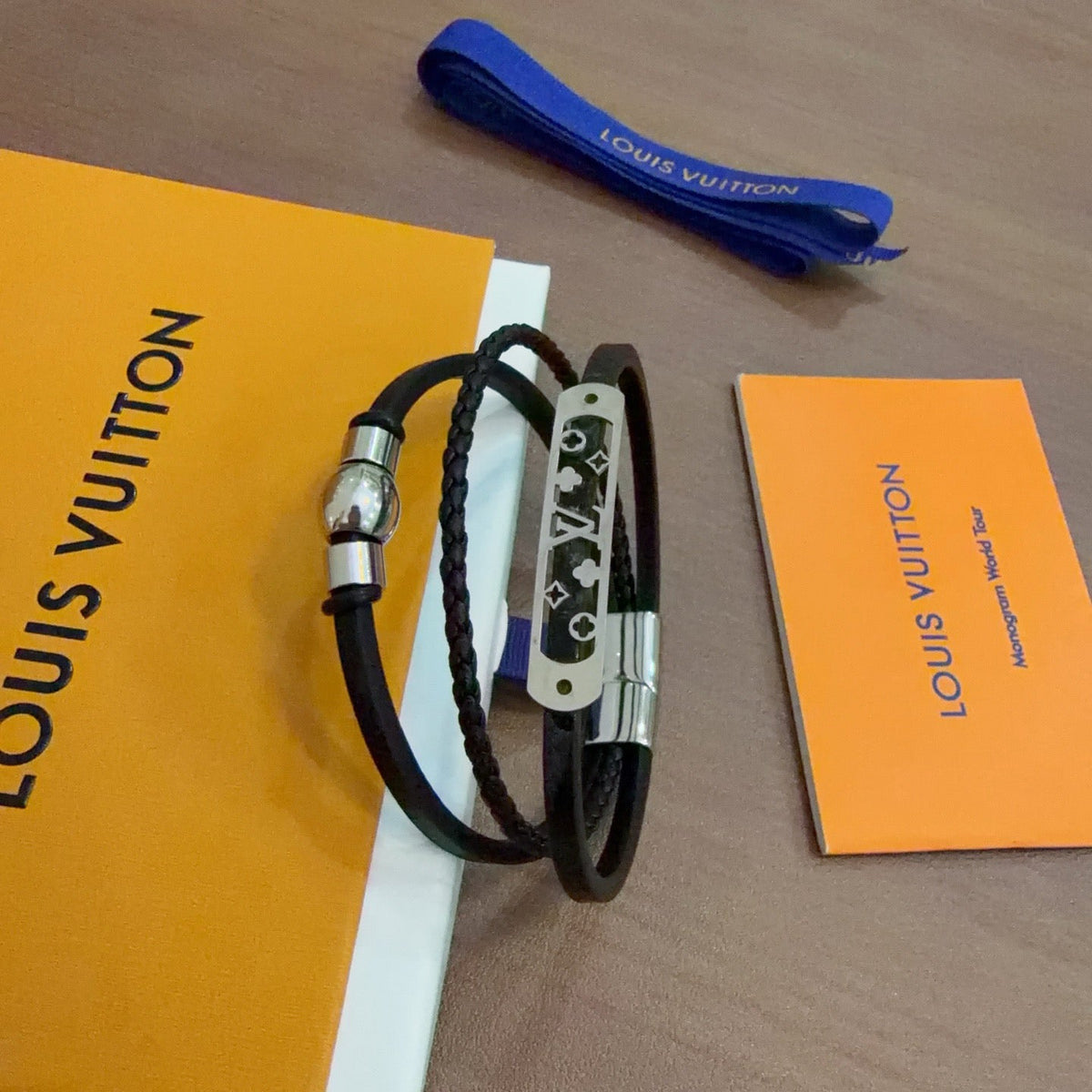 Martin Graham bangle in polished metal-tone – styled product view