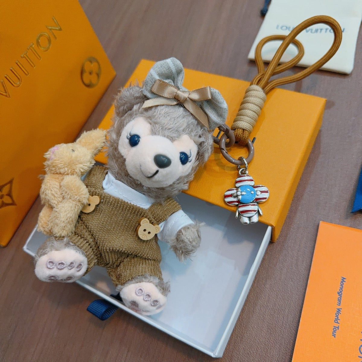 Martin Graham keychain in polished metal-tone – styled product view