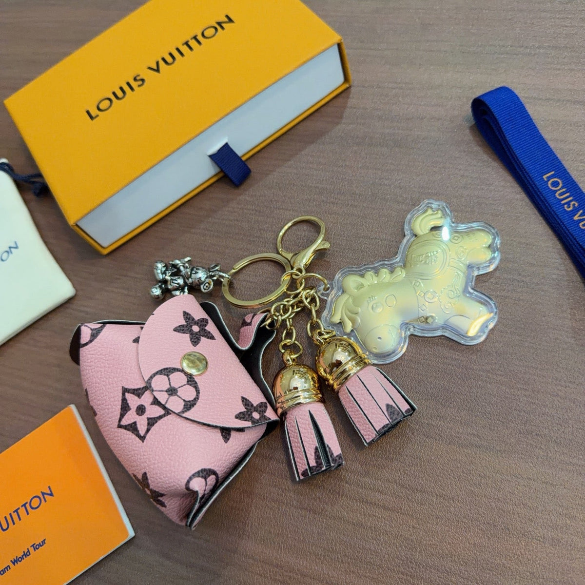 Martin Graham keychain in polished metal-tone – front product view