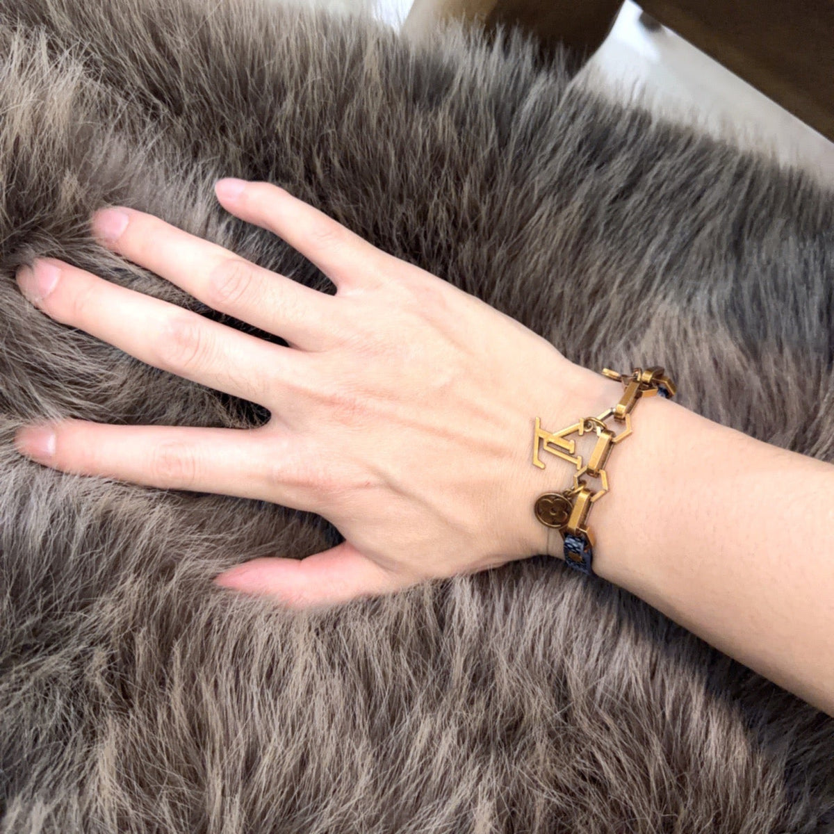 Martin Graham bracelet in polished metal-tone – styled product view