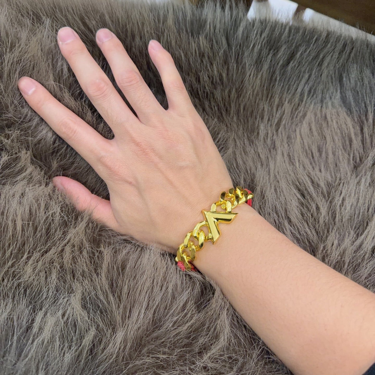 Martin Graham bracelet in polished metal-tone – front product view