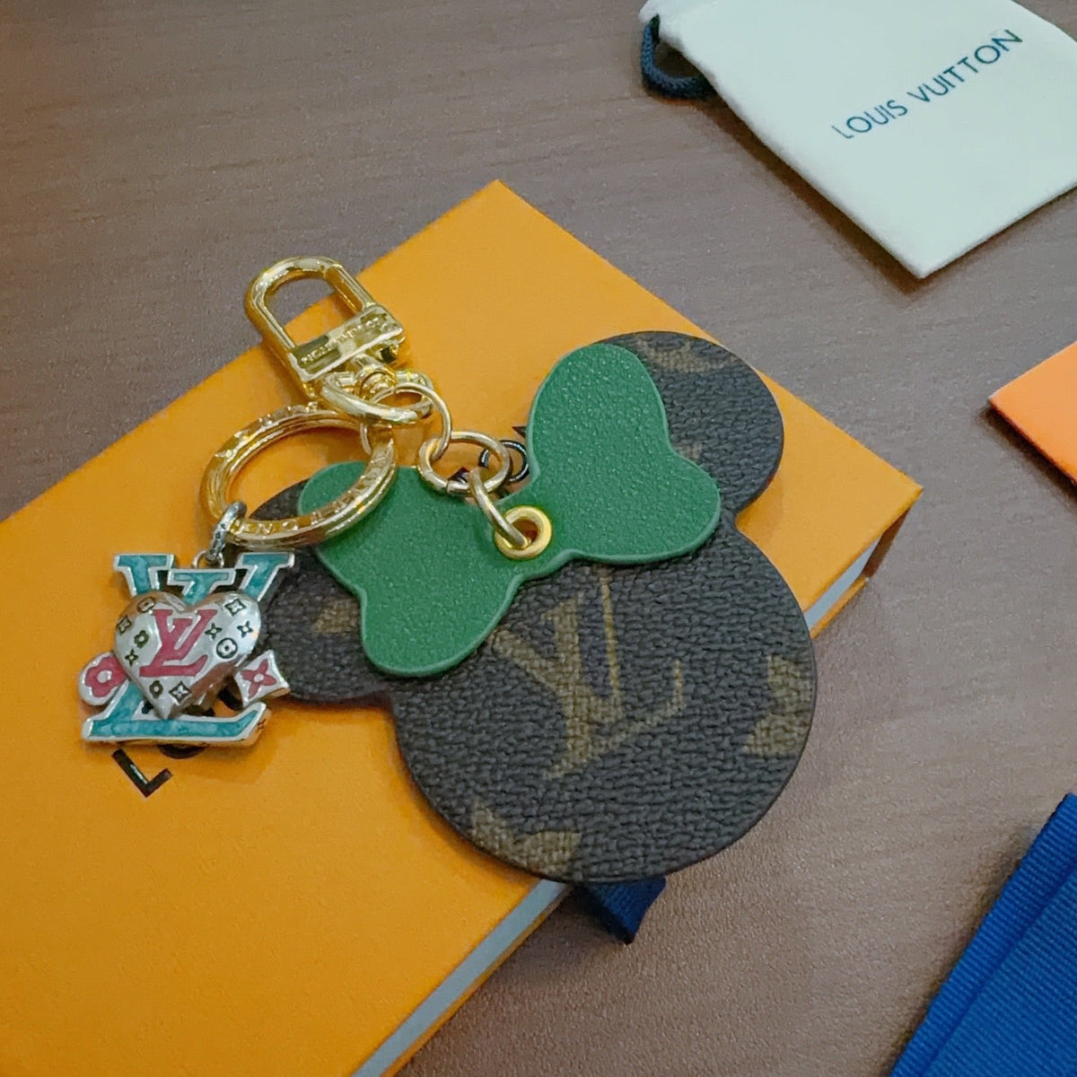 Martin Graham keychain in polished metal-tone – styled product view
