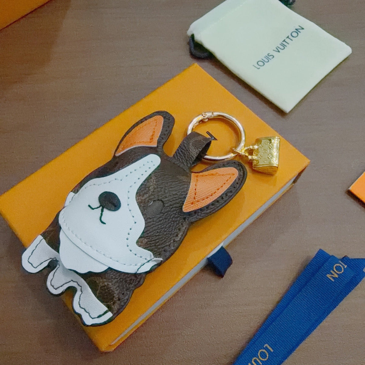Martin Graham keychain in polished metal-tone – styled product view