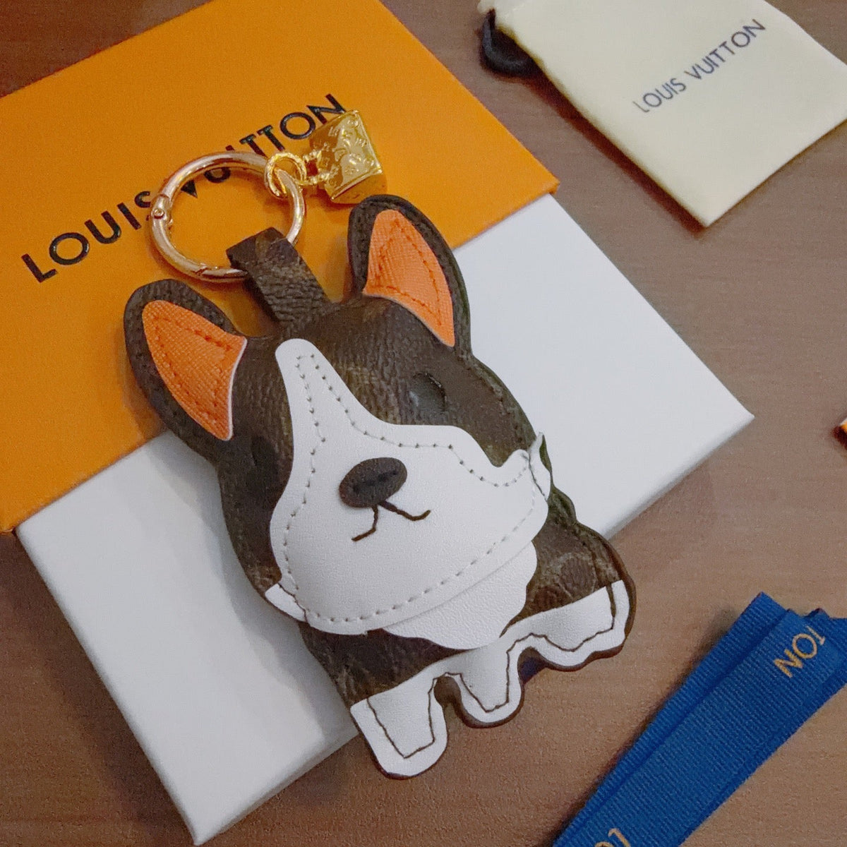 Martin Graham keychain in polished metal-tone – front product view