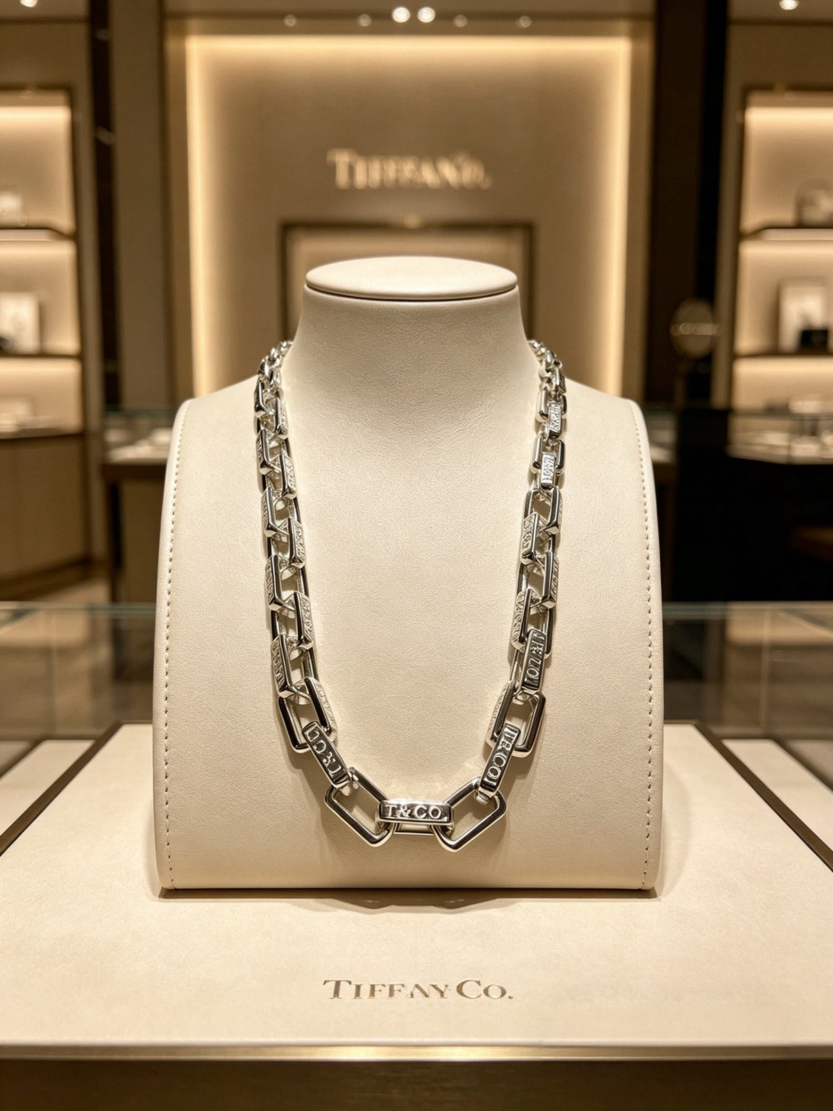 Martin Graham pendant necklace in polished metal-tone – styled product view