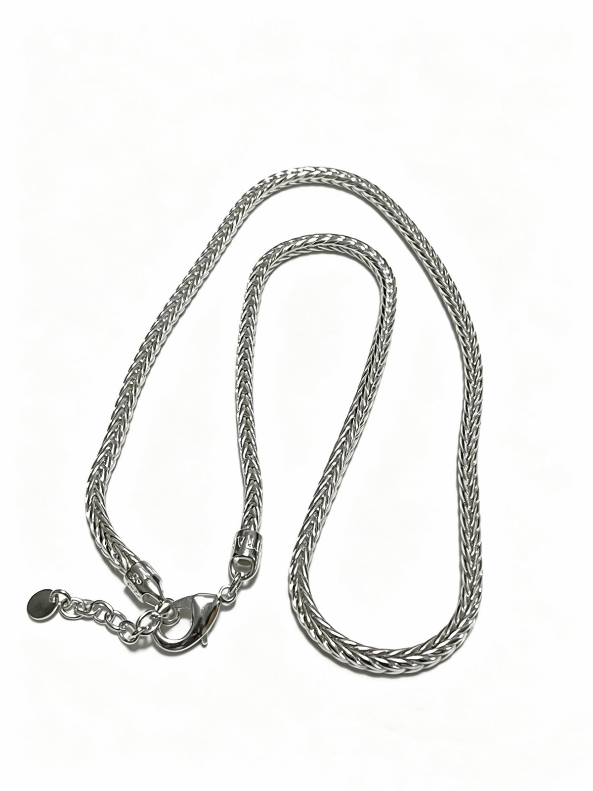 Martin Graham pendant necklace in polished metal-tone – detail view