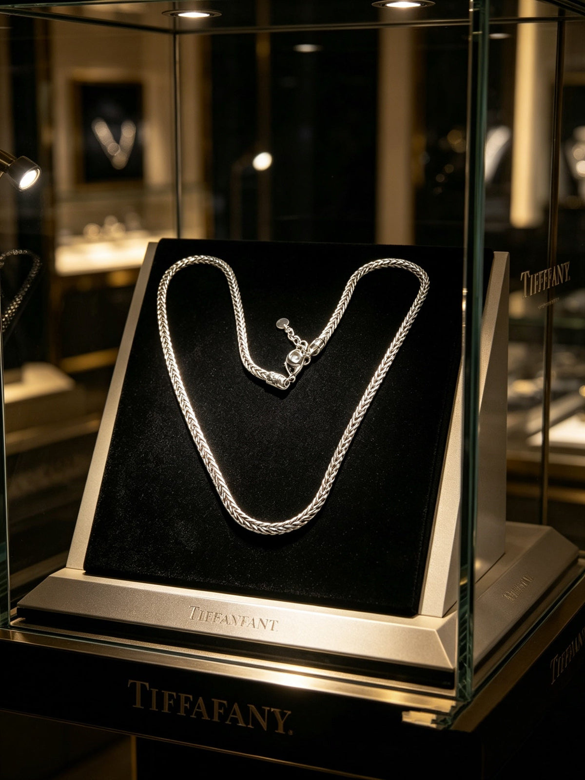 Martin Graham pendant necklace in polished metal-tone – detail view