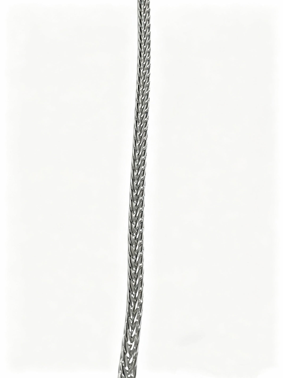 Martin Graham pendant necklace in polished metal-tone – side detail
